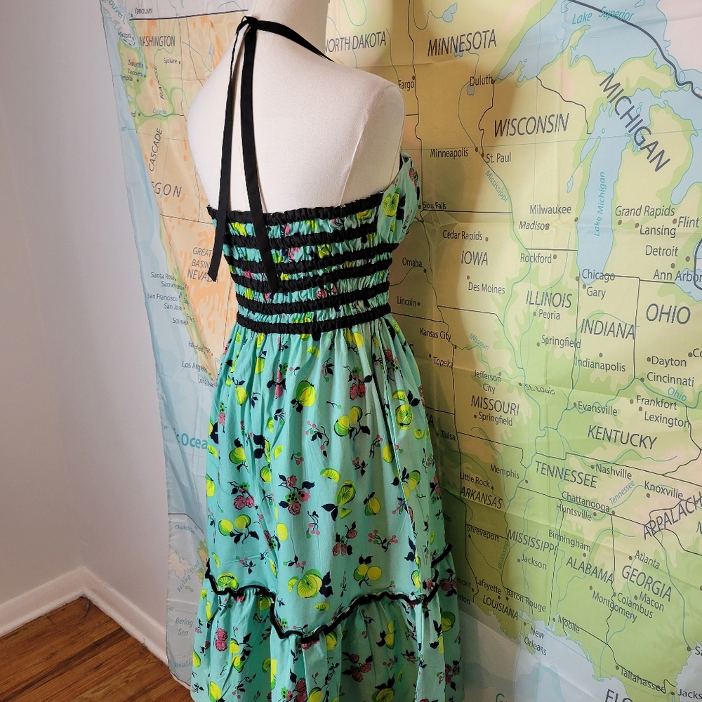 Betsey Johnson Vintage Y2K Lemon Halter Dress - Picture 9 of 16